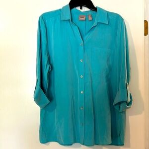 Aqua blouse